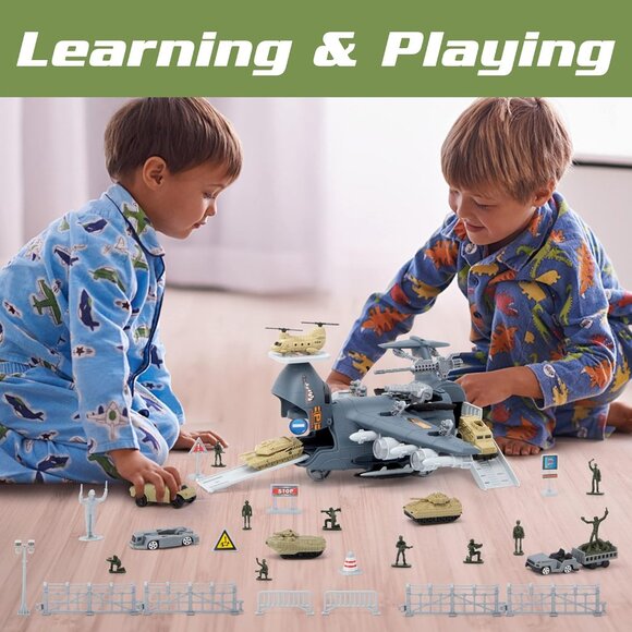 NEW! Military Airplane Toy Set, Army Toys Fighter Jet Playset - Picture 6 of 6